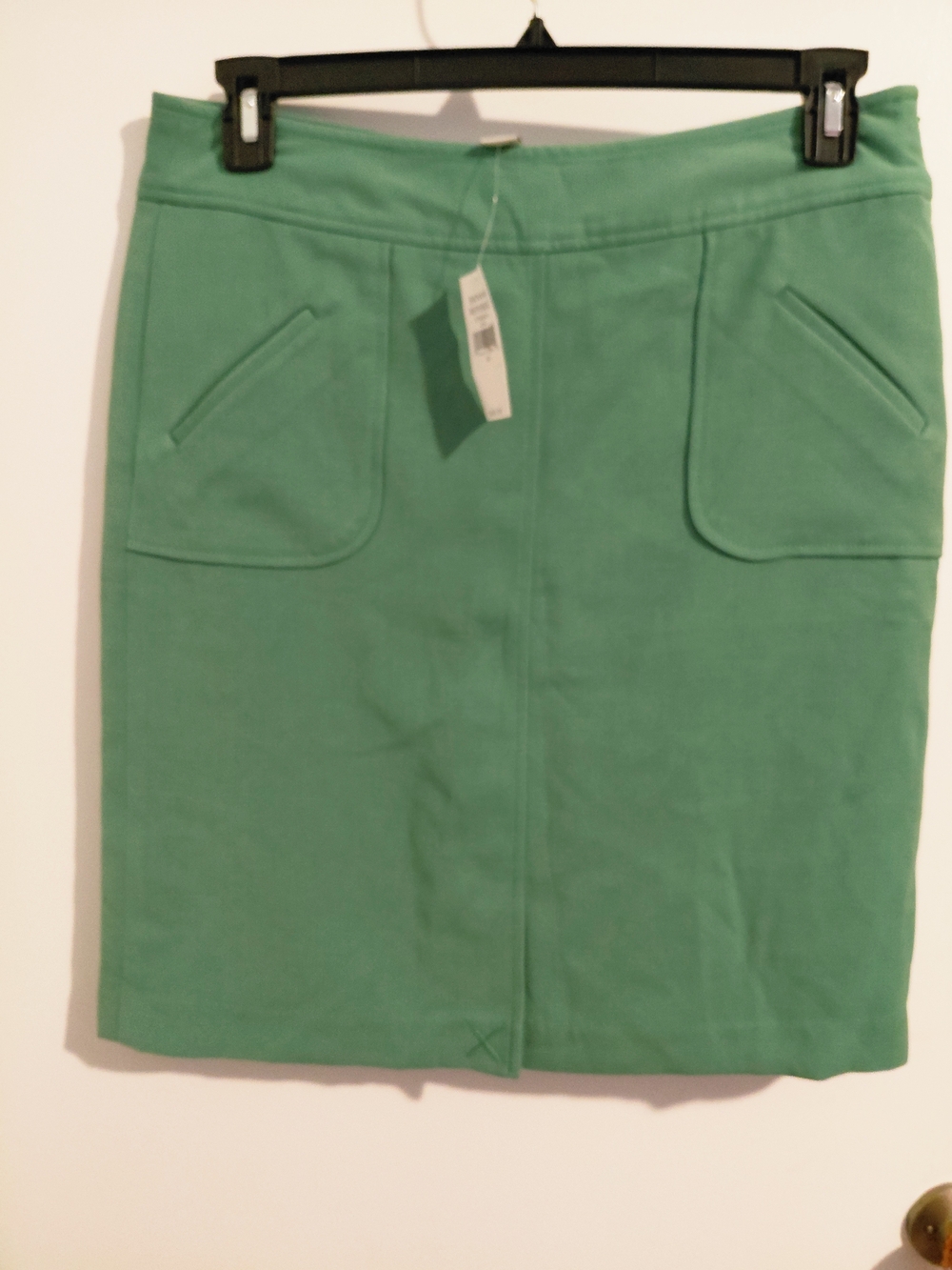 Banana Republic Factory Mint Green Pencil Skirt with Front Patch Pockets Size 10